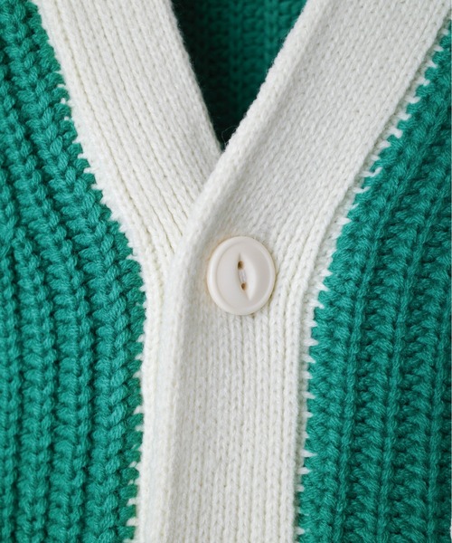 【送料無料 53%OFF】HOUSTON ヒューストン    レタード カーディガン    NO.23HL001    GREEN_0(M相当)サイズ セール】【T6】【HOUSTON women】WOMEN LETTERD CARDIGAN