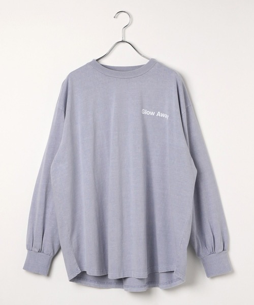 BAYFLOW（ベイフロー）の「[ゆるっと着られるオーバーサイズ]ピグメントロゴロングスリーブT（Tシャツ/カットソー・レディース・チャコール/ピンク/アイボリー/ブルー・SMALL/MEDIUM）」の19枚目の写真