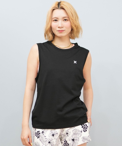 Hurley （ハーレー）の「Hurley/ハーレータンクトップラッシュガード/水陸両用/UVケア WSRG251004（タンクトップ・レディース・ブラック/ホワイト・S/M）」の2枚目の写真