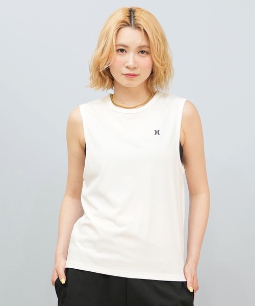 Hurley （ハーレー）の「Hurley/ハーレータンクトップラッシュガード/水陸両用/UVケア WSRG251004（タンクトップ・レディース・ブラック/ホワイト・S/M）」の14枚目の写真