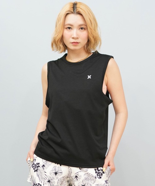Hurley （ハーレー）の「Hurley/ハーレータンクトップラッシュガード/水陸両用/UVケア WSRG251004（タンクトップ・レディース・ブラック/ホワイト・S/M）」の9枚目の写真