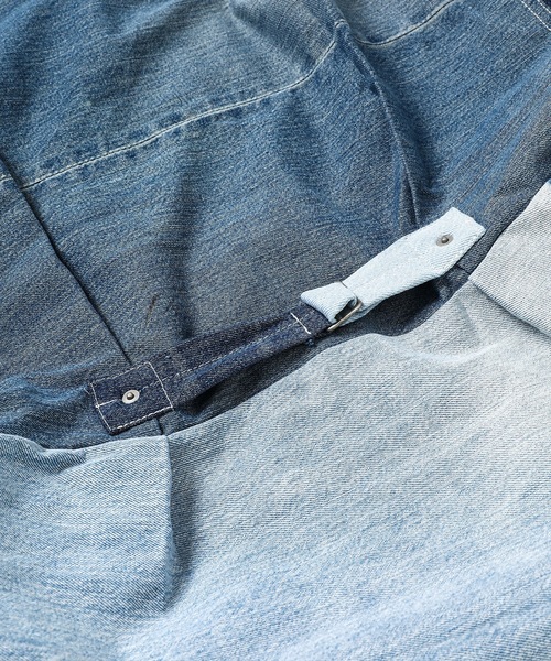 ANREALAGE(アンリアレイジ)の「CUBE DENIM G-JACKET(デニムジャケット・レディース・ライトインディゴブルー・ONE SIZE)」の5枚目の写真