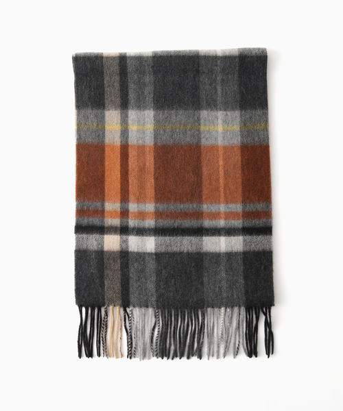 JOURNAL STANDARD relume（ジャーナルスタンダード　レリューム）の「Cashmere チェック マフラー（マフラー・メンズ・グリーン/レッド/グレー/ネイビー・FREE）」の4枚目の写真
