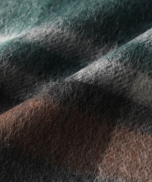 JOURNAL STANDARD relume（ジャーナルスタンダード　レリューム）の「Cashmere チェック マフラー（マフラー・メンズ・グリーン/レッド/グレー/ネイビー・FREE）」の6枚目の写真