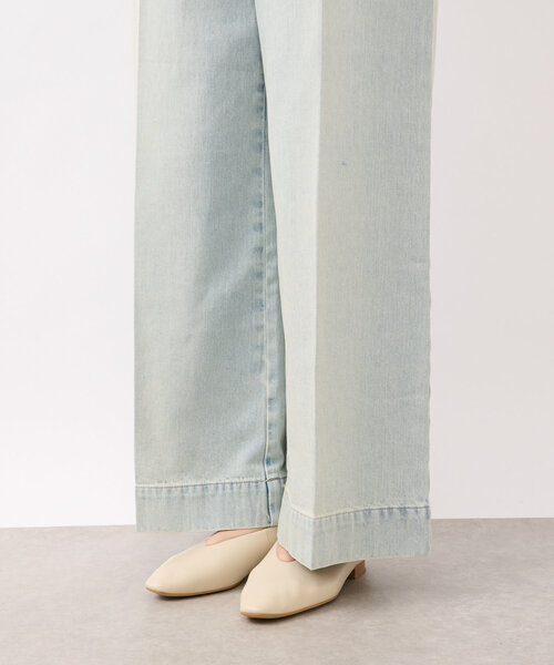 La boutique BonBon（ラブティックボンボン）の「【美脚見え】バックレースアップデニムワイドパンツ（デニムパンツ・レディース・サックスブルー/ブルー・38/36）」の20枚目の写真