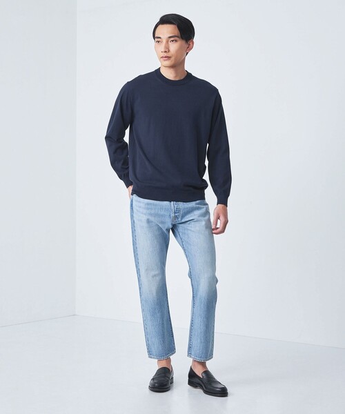 クリアコットン テンジク クルーネック ニット（ニット/セーター）｜green label relaxing（グリーンレーベルリラクシング）