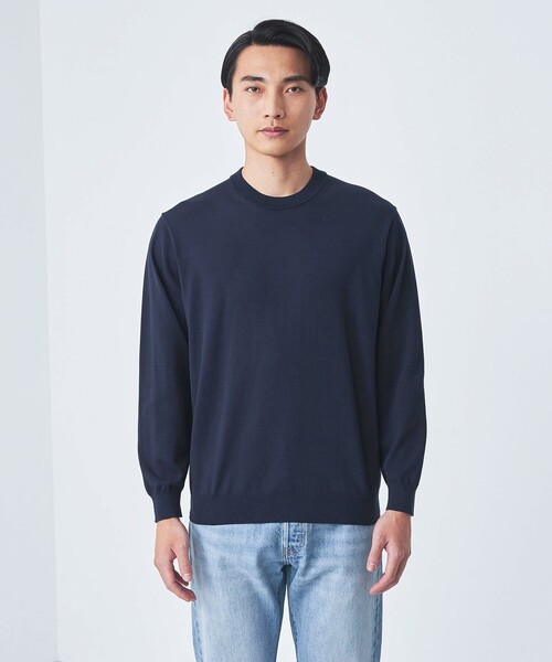 クリアコットン テンジク クルーネック ニット（ニット/セーター）｜green label relaxing（グリーンレーベルリラクシング）