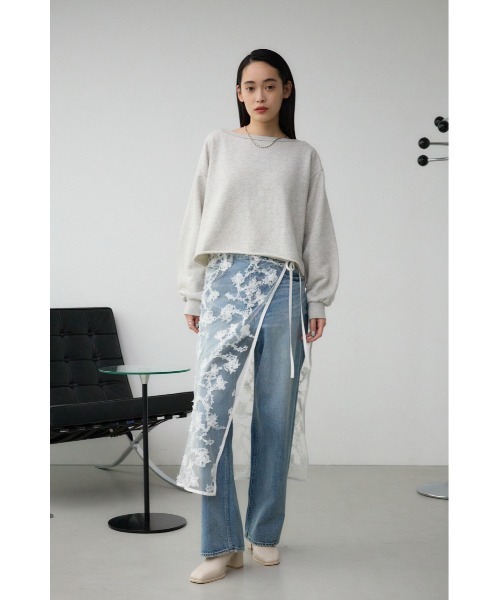 AZUL by moussy（アズールバイマウジー）の「シアーレーススカート（スカート・レディース・アイボリー/ブラック・FREE）」の19枚目の写真