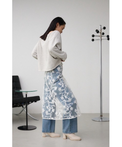 AZUL by moussy（アズールバイマウジー）の「シアーレーススカート（スカート・レディース・アイボリー/ブラック・FREE）」の20枚目の写真
