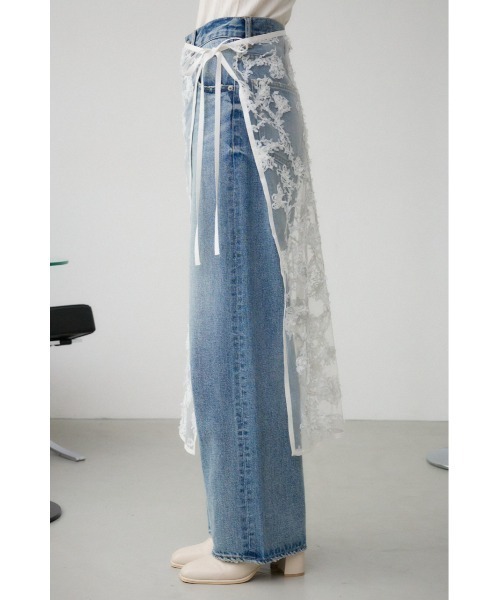 AZUL by moussy（アズールバイマウジー）の「シアーレーススカート（スカート・レディース・アイボリー/ブラック・FREE）」の22枚目の写真