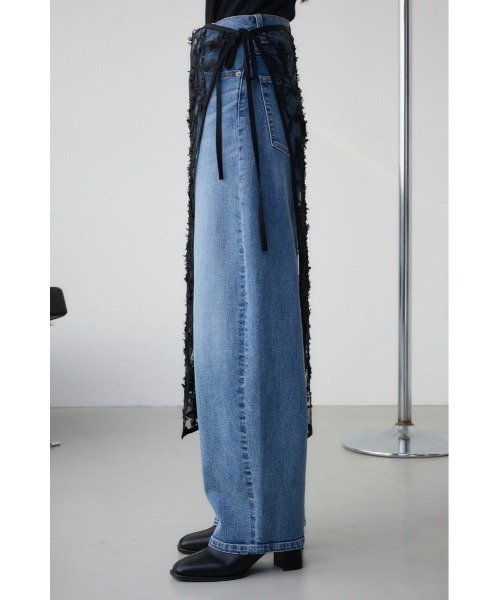 AZUL by moussy（アズールバイマウジー）の「シアーレーススカート（スカート・レディース・アイボリー/ブラック・FREE）」の9枚目の写真