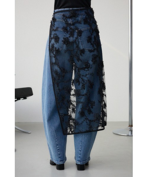 AZUL by moussy（アズールバイマウジー）の「シアーレーススカート（スカート・レディース・アイボリー/ブラック・FREE）」の10枚目の写真