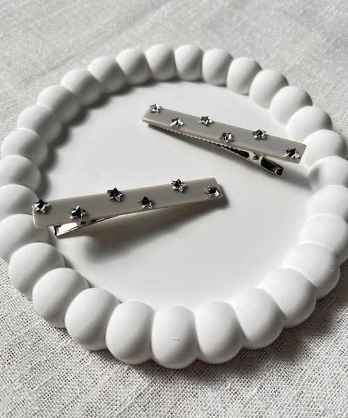 poiregnee（ポワニェ）の「［select］スターヘアクリップ 2個セット（ヘアピン・レディース・アイボリー/ブラック/グレー・FREE）」の3枚目の写真