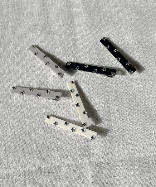 poiregnee（ポワニェ）の「［select］スターヘアクリップ 2個セット（ヘアピン・レディース・アイボリー/ブラック/グレー・FREE）」の10枚目の写真