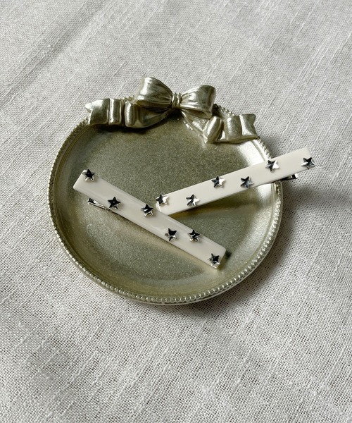 poiregnee（ポワニェ）の「［select］スターヘアクリップ 2個セット（ヘアピン・レディース・アイボリー/ブラック/グレー・FREE）」の7枚目の写真