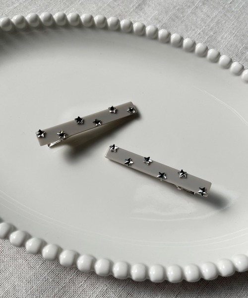 poiregnee（ポワニェ）の「［select］スターヘアクリップ 2個セット（ヘアピン・レディース・アイボリー/ブラック/グレー・FREE）」の8枚目の写真