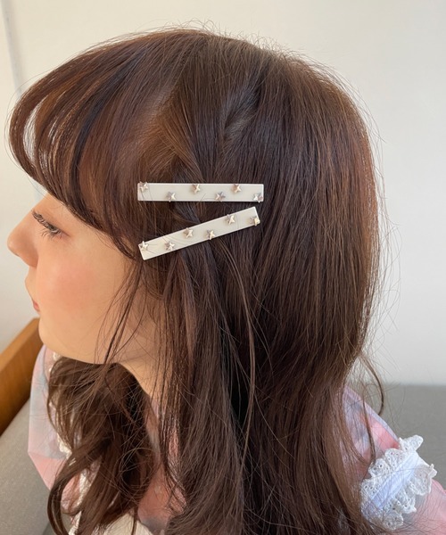 poiregnee（ポワニェ）の「［select］スターヘアクリップ 2個セット（ヘアピン・レディース・アイボリー/ブラック/グレー・FREE）」の16枚目の写真