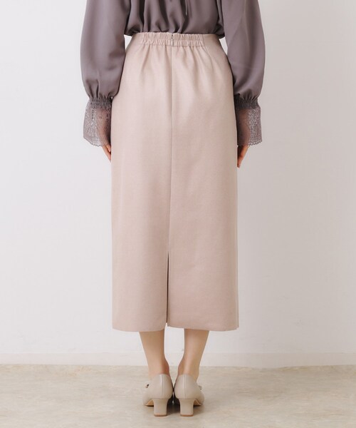 couture brooch（クチュールブローチ）の「【体のラインを拾いにくい・お仕事にも】マシュマロスエード調タイト（スカート・レディース・ライトブルー/チャコールグレー/ベビーピンク・38/40/36/42）」の6枚目の写真