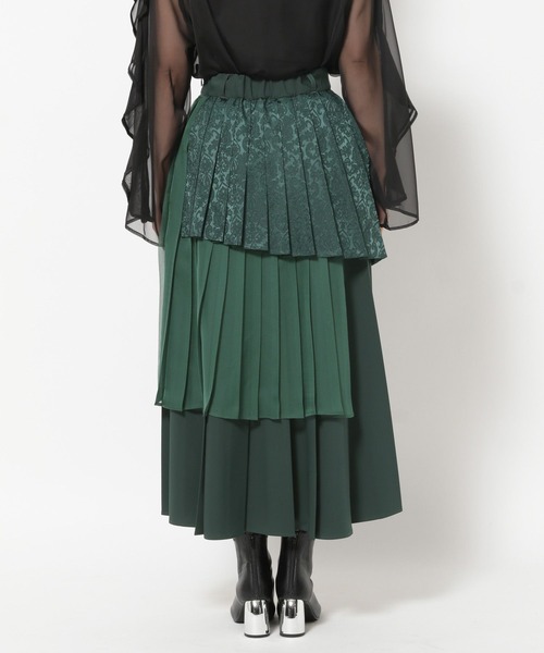 HARE アシメMIXプリーツスカート レッド系 HARE｜アシメミックスプリーツスカート | Rakuten Fashion(楽天