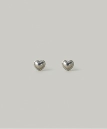 【汗や水に強い】〈ステンレス〉ミルハートスタッドピアス
