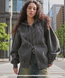 MLB（メジャーリーグベースボール）の「MLB/メジャーリーグベースボール 別注ワッペン刺繍ピグメント加工ビッグシルエット裏起毛ダブルジップパーカー【セットアップ対応】（パーカー）」