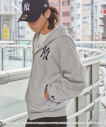 MONO-MART（モノマート）の「MLB メジャーリーグベースボール 別注ワッペン刺繍ピグメント加工ビッグシルエット裏起毛ダブルジップパーカー【セットアップ対応】（パーカー）」
