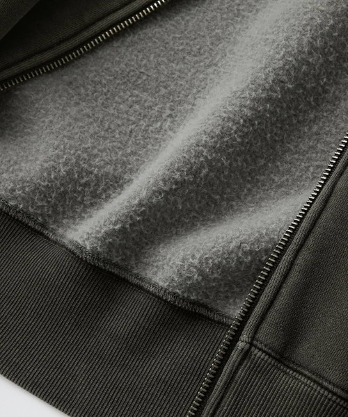 MONO-MART(モノマート)の「MLB/メジャーリーグベースボール 別注ワッペン刺繍ピグメント加工ビッグシルエット裏起毛ダブルジップパーカー【セットアップ対応】(パーカー・レディース・ブラック/ブラウン/ブラック系/ワイン/ネイビー/ライトグレー・S/M/L)」の9枚目の写真