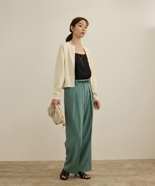 ROPE'（ロペ）の「【撥水】ウールタックトラウザーパンツ【雑誌掲載】（その他パンツ・レディース・ホワイト/ブラック/カーキ・40/36/38）」の7枚目の写真