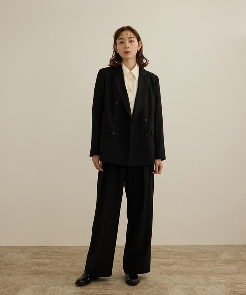 ROPE'（ロペ）の「【撥水】ウールタックトラウザーパンツ【雑誌掲載】（その他パンツ・レディース・ホワイト/ブラック/カーキ・40/36/38）」の8枚目の写真