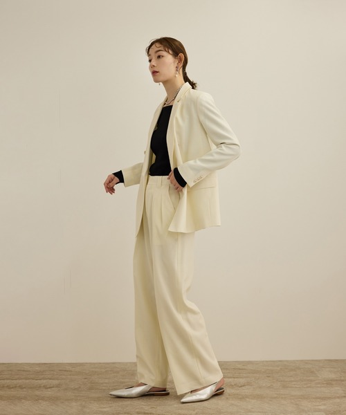 セール】【撥水】ウールタックトラウザーパンツ【雑誌掲載】（その他
