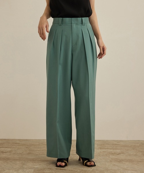 ROPE'（ロペ）の「【撥水】ウールタックトラウザーパンツ【雑誌掲載】（その他パンツ・レディース・ホワイト/ブラック/カーキ・40/36/38）」の10枚目の写真