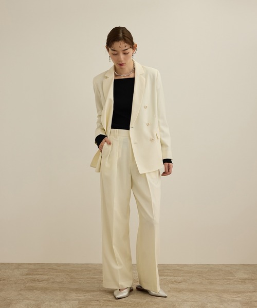 ROPE'（ロペ）の「【撥水】ウールタックトラウザーパンツ【雑誌掲載】（その他パンツ・レディース・ホワイト/ブラック/カーキ・40/36/38）」の21枚目の写真