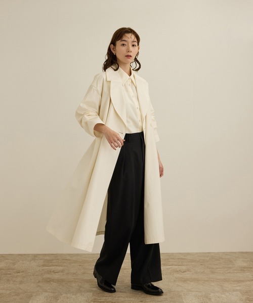ROPE'（ロペ）の「【撥水】ウールタックトラウザーパンツ【雑誌掲載】（その他パンツ・レディース・ホワイト/ブラック/カーキ・40/36/38）」の22枚目の写真