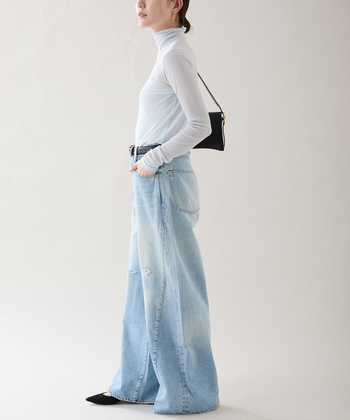 【VERMEIL par iena】Sheer twist コットンタートル Sheer twist cotton turtle（Tシャツ／カットソー）｜VERMEIL