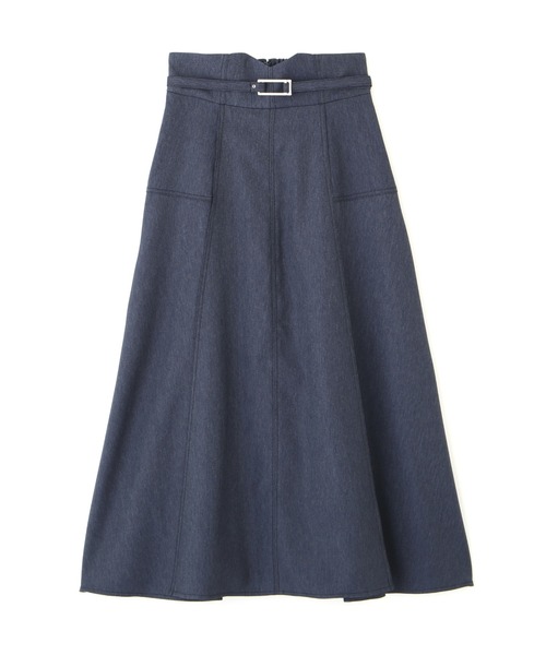 JILL by JILL STUART（ジルバイジルスチュアート）の「◇デニムライクステッチシリーズ2　フレアスカート（スカート・レディース・ホワイト/ブラック/インディゴブルー・MEDIUM/SMALL）」の16枚目の写真
