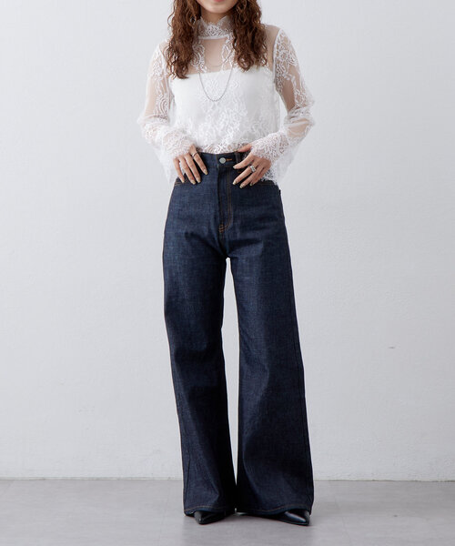 mystic（ミスティック）の「ai no de ogamo レザーライクバギーパンツ（デニムパンツ・レディース・インディゴブルー・SMALL/MEDIUM）」の12枚目の写真