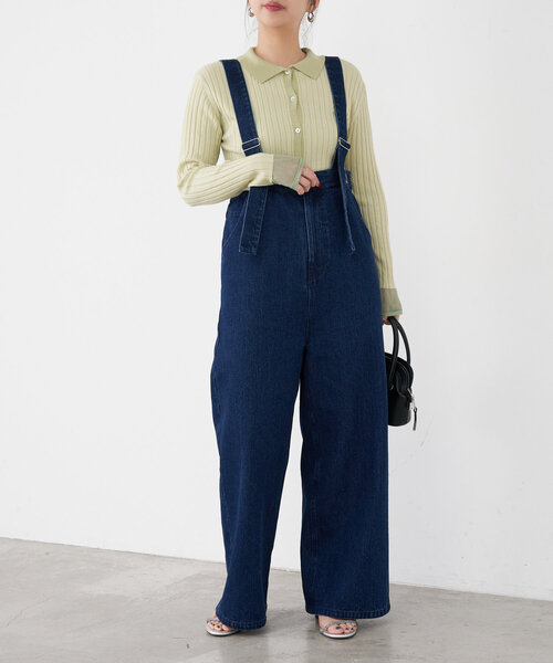 Jena espace merveilleux（ジェナ　エスパスメルヴェイユ）の「襟付き配色リブニット（ニット/セーター・レディース・チャコールグレー/オフホワイト/グリーン・FREE）」の18枚目の写真