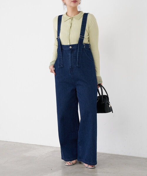 Jena espace merveilleux（ジェナ　エスパスメルヴェイユ）の「襟付き配色リブニット（ニット/セーター・レディース・チャコールグレー/オフホワイト/グリーン・FREE）」の17枚目の写真