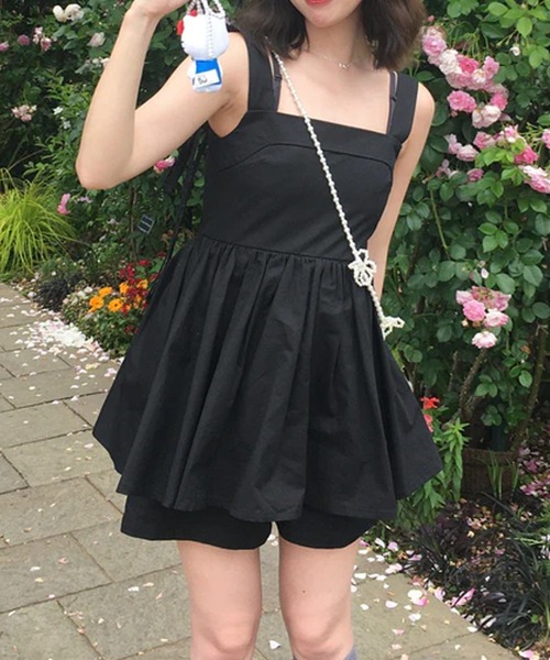 merrylatte（メリーラテ）の「バックリボンロンパース（つなぎ/オールインワン・レディース・ブラック系その他/ホワイト/ブラック・FREE）」の3枚目の写真