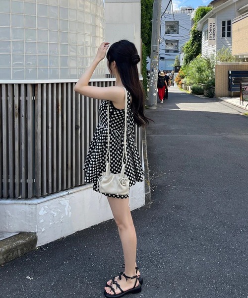 merrylatte（メリーラテ）の「バックリボンロンパース（つなぎ/オールインワン・レディース・ブラック系その他/ホワイト/ブラック・FREE）」の8枚目の写真