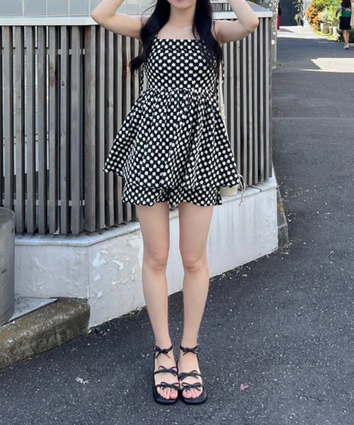 merrylatte（メリーラテ）の「バックリボンロンパース（つなぎ/オールインワン・レディース・ブラック系その他/ホワイト/ブラック・FREE）」の11枚目の写真