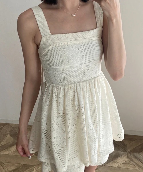 merrylatte（メリーラテ）の「バックリボンロンパース（つなぎ/オールインワン・レディース・ブラック系その他/ホワイト/ブラック・FREE）」の13枚目の写真