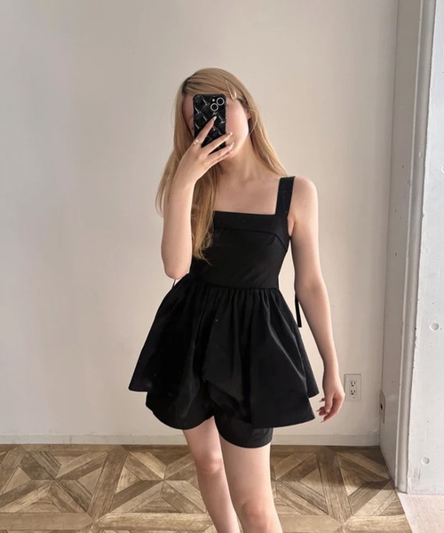 merrylatte（メリーラテ）の「バックリボンロンパース（つなぎ/オールインワン・レディース・ブラック系その他/ホワイト/ブラック・FREE）」の14枚目の写真