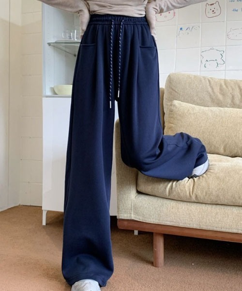 urge:(アージコロン )の「【URGE:】スウェット ワイド パンツ(スウェットパンツ・レディース・ブラック/グレー/ネイビー/オフホワイト・SMALL/X-LARGE/LARGE/MEDIUM)」の9枚目の写真