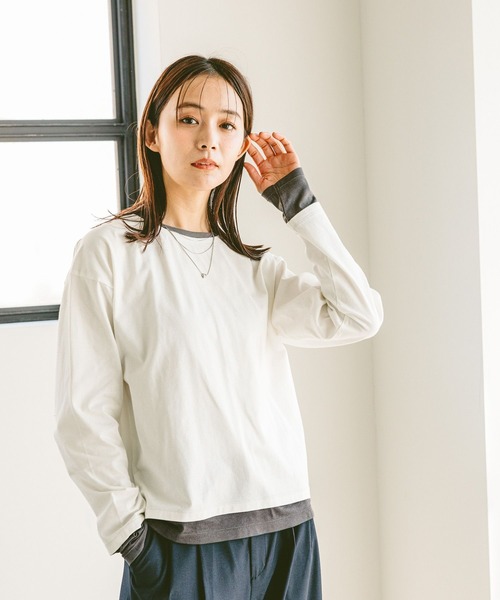 セール】ヘビロッTEEフェイクレイヤー長袖/286248（Tシャツ