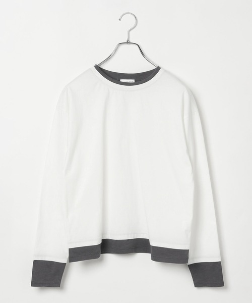 セール】ヘビロッTEEフェイクレイヤー長袖/286248（Tシャツ/カットソー