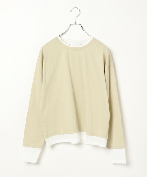 GLOBAL WORK（グローバルワーク）の「ヘビロッTEEフェイクレイヤー長袖/286248（Tシャツ/カットソー・レディース・ブラック/その他/ホワイト系その他5/イエロー系その他・MEDIUM/LARGE）」の5枚目の写真