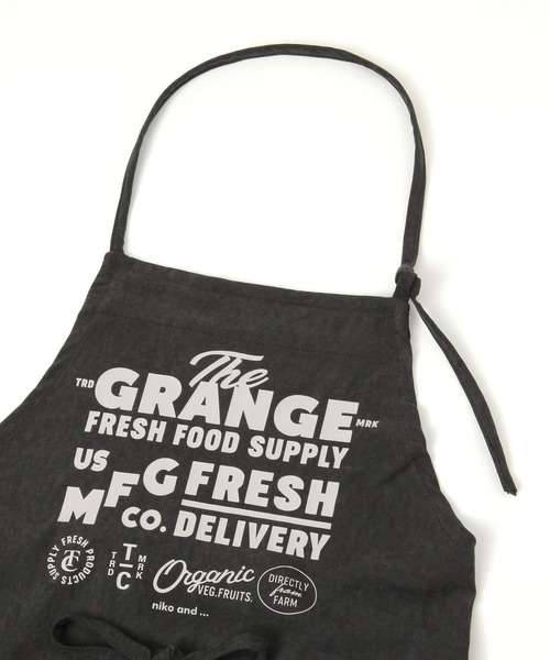 niko and...（ニコアンド）の「オリジナル ショッププリントエプロン（エプロン・レディース・イエロー/ブルー/チャコール・0）」の5枚目の写真