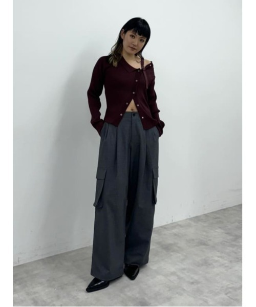 THROW by SLY(スローバイスライ)の「THROW MANNISH CARGO PT マニッシュ カーゴパンツ(カーゴパンツ・レディース・ベージュ/杢グレー・1/2)」の7枚目の写真