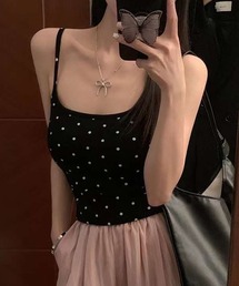 オープンバック」に該当するキャミソール（カップ付き）ファッション